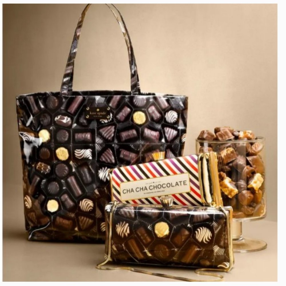 kate spade cha cha chocolate candy bar purse bag